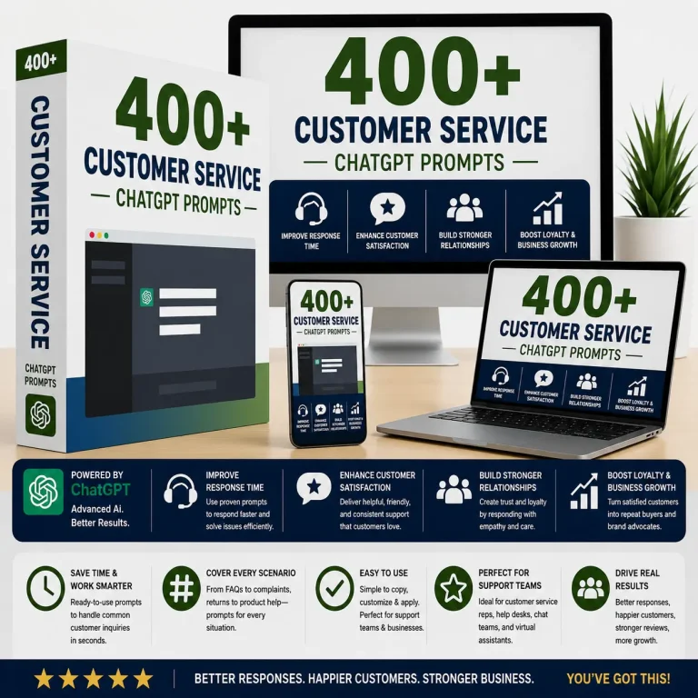 Best-400-Customer-Service-ChatGPT-Prompts