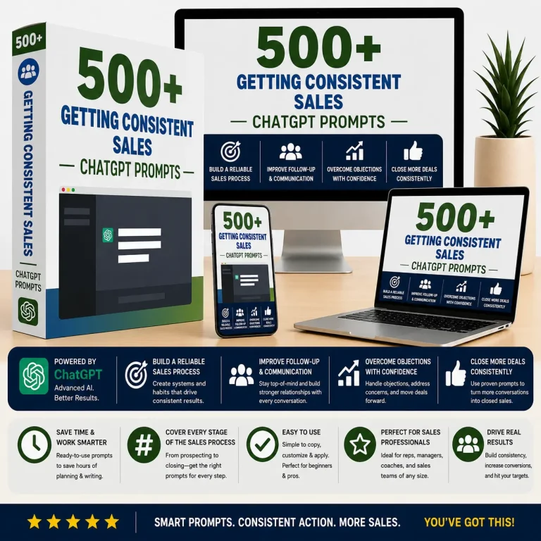 Best-500-Getting-Consistent-Sales-ChatGPT-Prompts