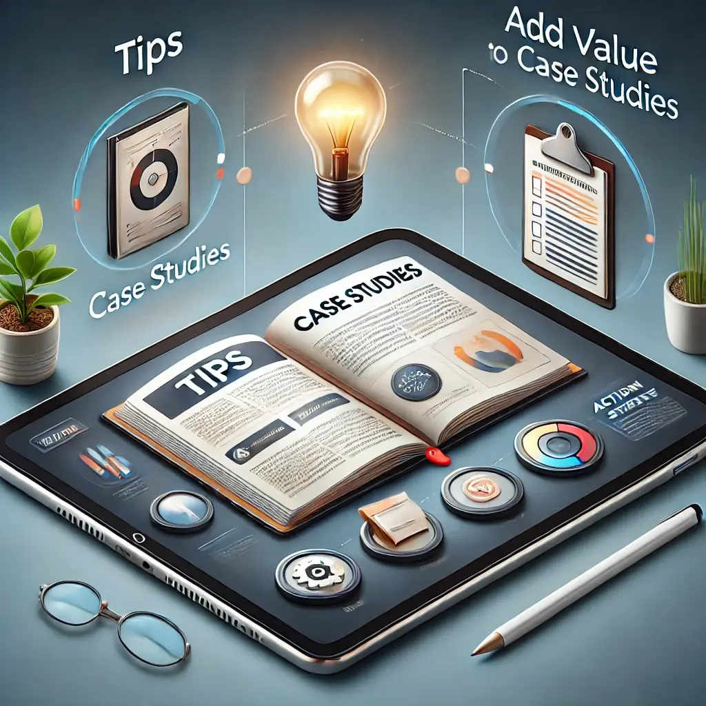 Example of adding value to a PLR eBook by including tips, case studies, or action steps