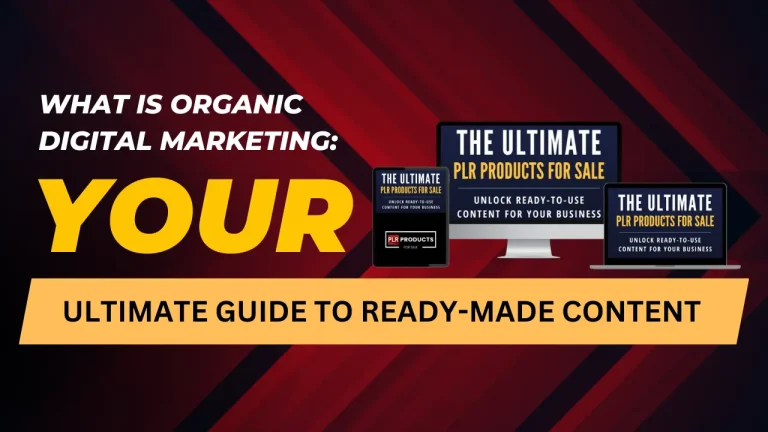 Explanation of organic digital marketing, highlighting strategies like SEO, content marketing, and social media engagement