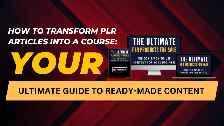 Guide on converting PLR articles into a structured online course