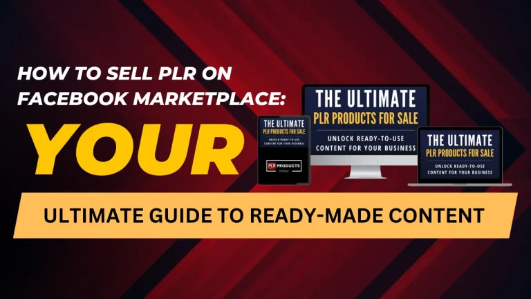 Guide to selling PLR on Facebook Marketplace with comparison charts and strategies for optimizing sales