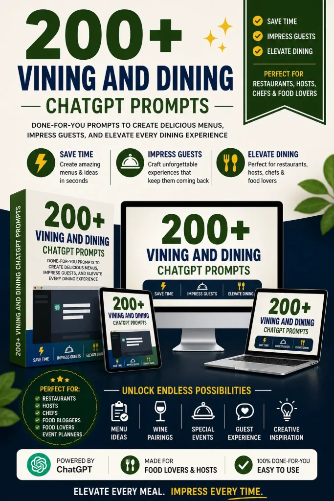 Vining and Dining ChatGPT Prompts