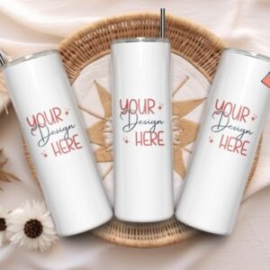 20oz Tumbler Canva Mockup Template with PLR – Editable for Creative Visualizations