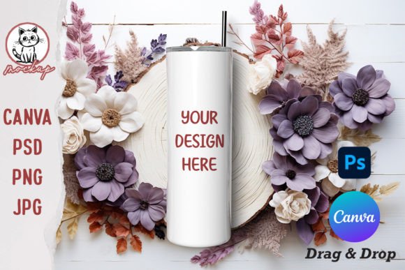 20oz Tumbler Canva Editable Mockup Template with PLR – Stunning Designs for Presentations