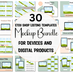 30+ Mockups for Etsy Digital Listings Canva Templates with PLR – Editable Designs for Professional Listings