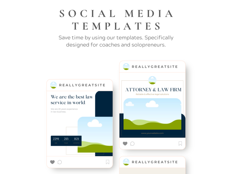 Law Instagram Post Templates – Editable Canva Templates with PLR Rights