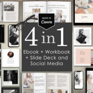 4-in-1 Coaching Template Bundle for Canva – Editable Templates with PLR