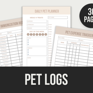 Pet Logs – 30-Page Editable Canva Template with PLR Rights