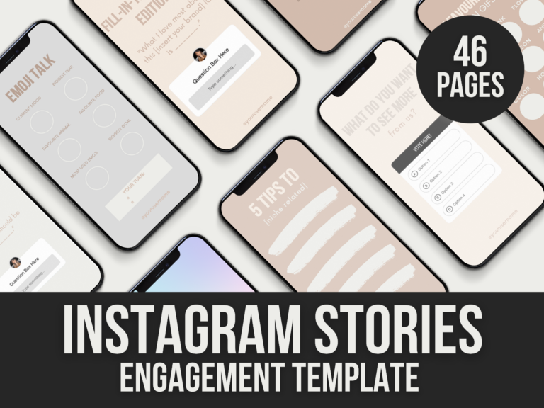 Instagram Stories Engagement Template – Editable Canva Templates with PLR Rights