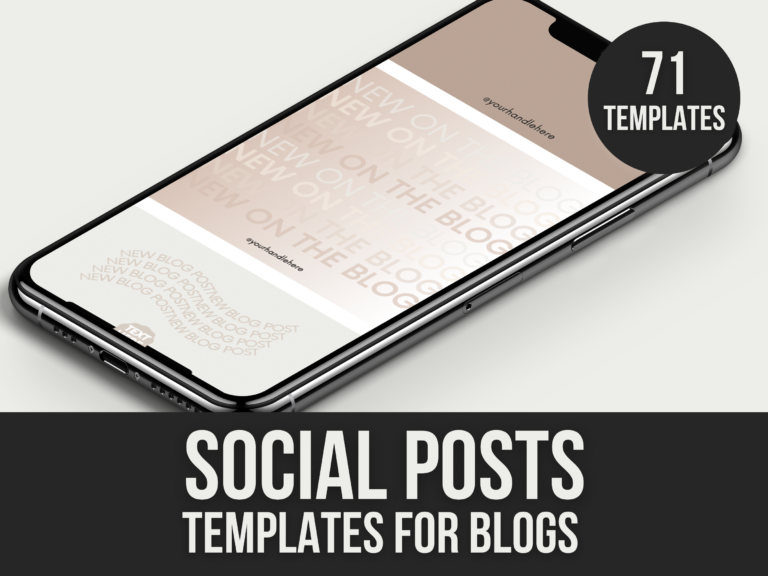 Social Posts Templates for Blogs – Editable Canva Templates with PLR Rights
