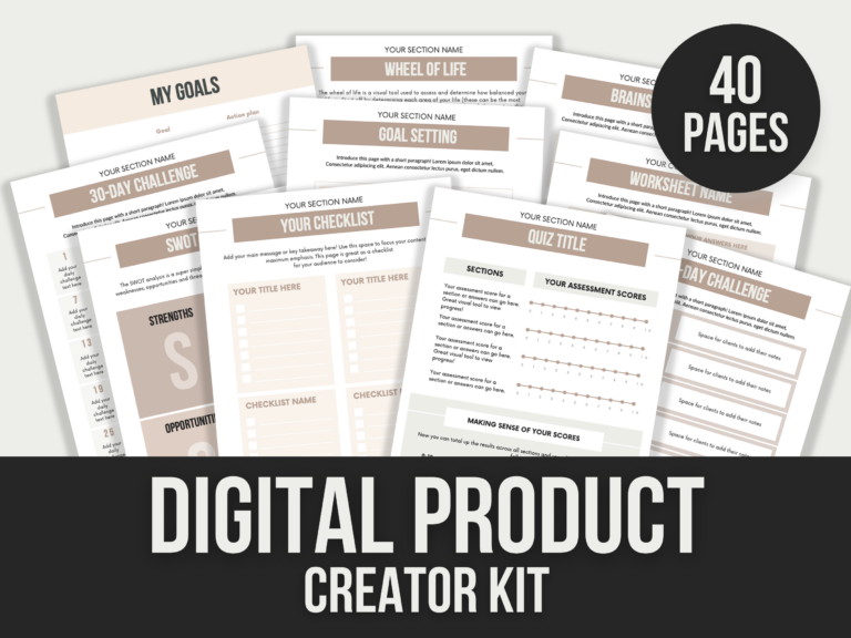 Digital Product Creator Kit – Editable Canva Templates with PLR Rights