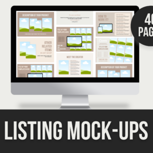 Listing Mock-Ups – Editable Canva Templates with PLR Rights