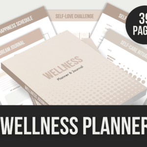 Wellness Planner – 39-Page Editable Canva Template with PLR Rights