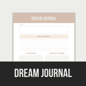 Dream Journal – Editable Canva Template with PLR Rights