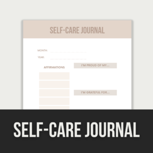 Self-Care Journal – Editable Canva Templates with PLR Rights