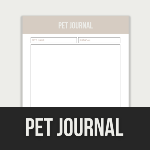 Pet Journal – Editable Canva Template with PLR Rights