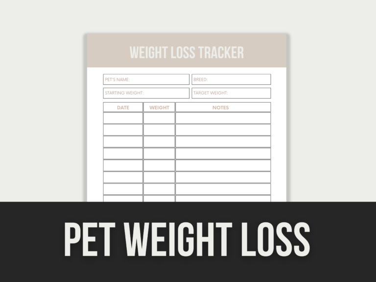 Pet Weight Loss Tracker – Editable Canva Templates with PLR Rights