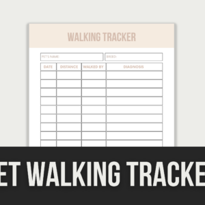 Pet Walking Tracker – Editable Canva Templates with PLR Rights