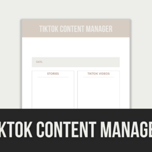 TikTok Content Manager – Editable Canva Templates with PLR Rights