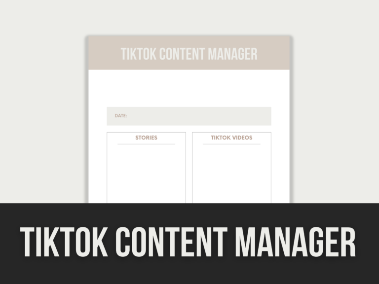 TikTok Content Manager – Editable Canva Templates with PLR Rights