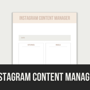 Instagram Content Manager – Editable Canva Template with PLR Rights