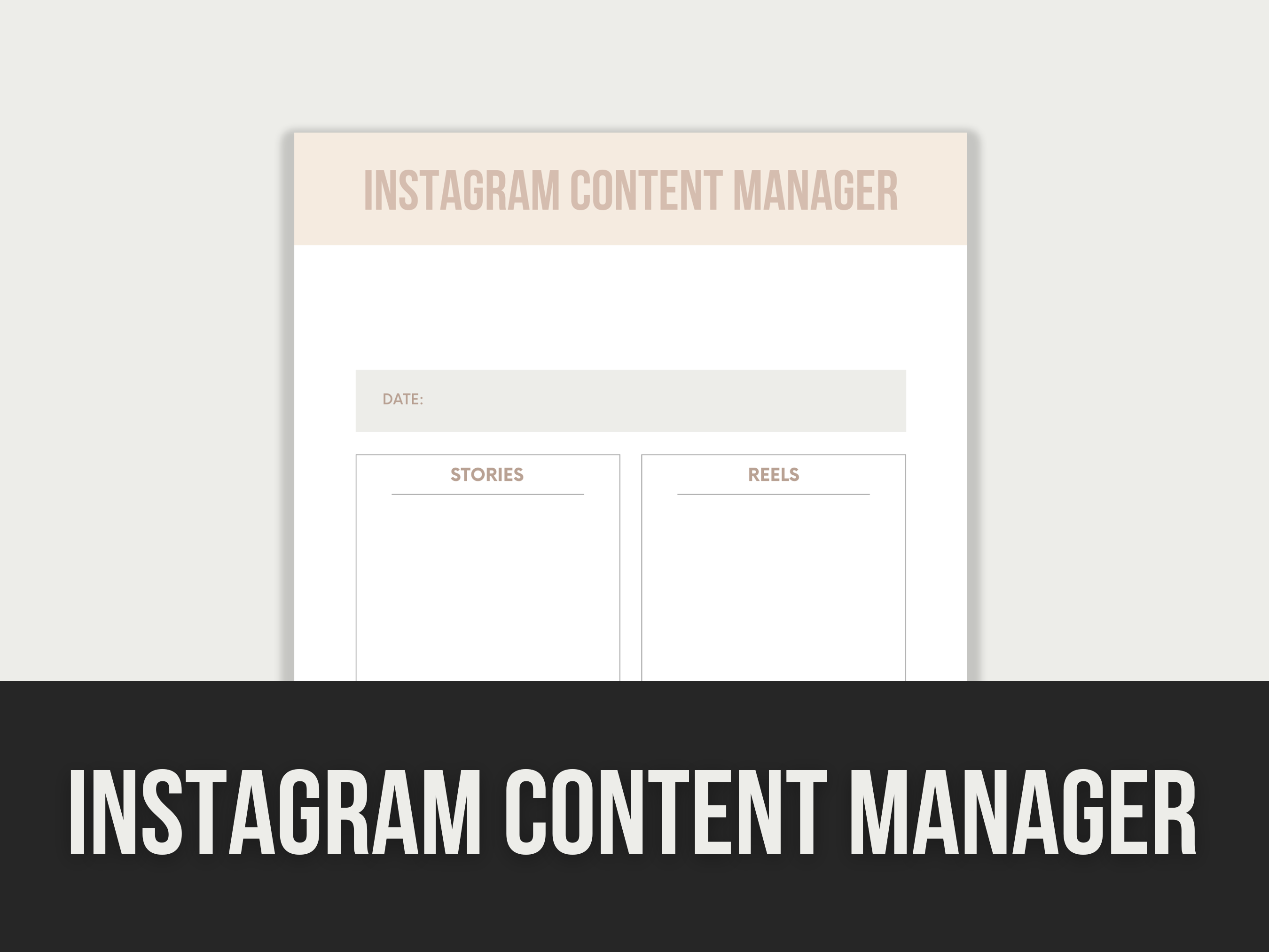 Instagram Content Manager – Editable Canva Template with PLR Rights