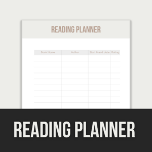 Reading Planner – Editable Canva Template with PLR Rights
