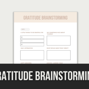 Gratitude Brainstorming – Editable Canva Template with PLR Rights