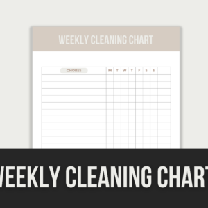 Weekly Cleaning Chart – Editable Canva Templates with PLR Rights