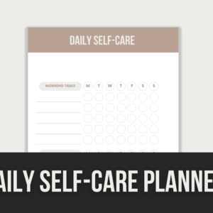 Daily Self-Care Planner – Editable Canva Template with PLR Rights
