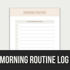 Morning Routine Log – Editable Canva Templates with PLR Rights