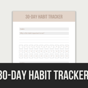 30-Day Habit Tracker – Editable Canva Template with PLR Rights