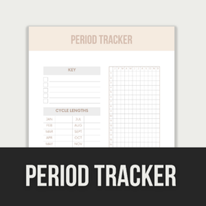 Period Tracker – Editable Canva Templates with PLR Rights