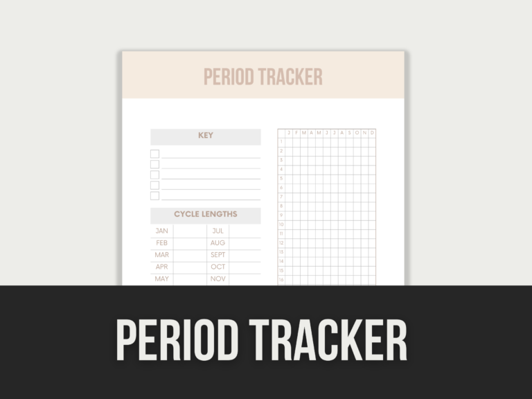 Period Tracker – Editable Canva Templates with PLR Rights