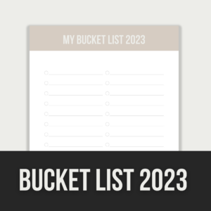 Bucket List 2023 – Editable Canva Templates with PLR Rights