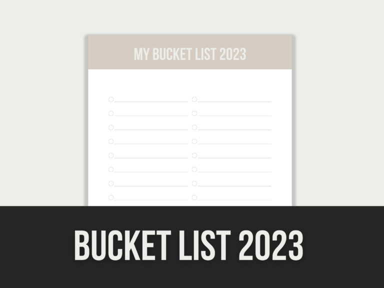 Bucket List 2023 – Editable Canva Templates with PLR Rights