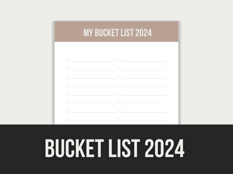 Bucket List 2024 – Editable Canva Templates with PLR Rights