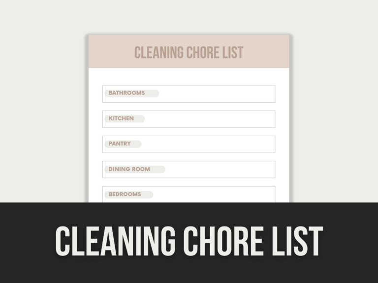 Cleaning Chore List – Editable Canva Template with PLR Rights