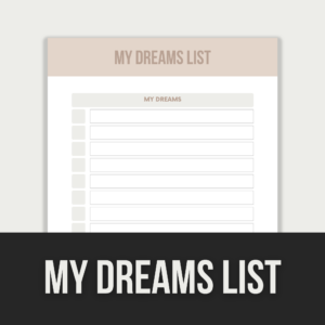 My Dreams List – Editable Canva Template with PLR Rights