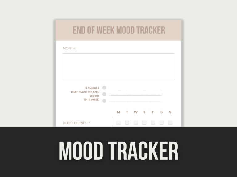 Mood Tracker – Editable Canva Template with PLR Rights