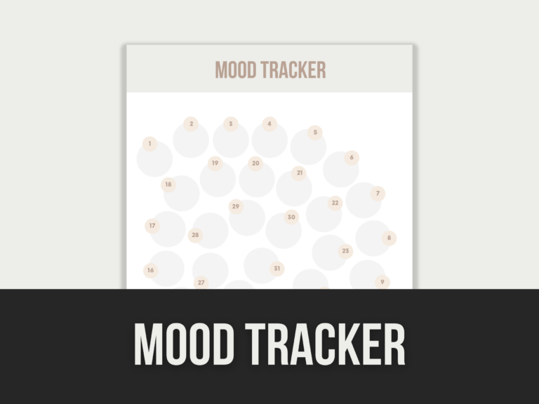Mood Tracker – Editable Canva Template with PLR Rights