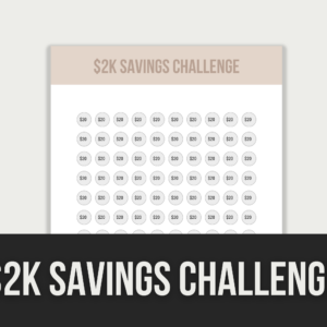$2K Savings Challenge – Editable Canva Template with PLR Rights
