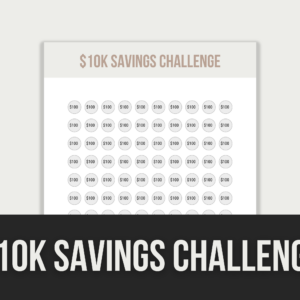 $10K Savings Challenge – Editable Canva Template with PLR Rights