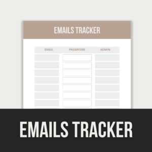 Emails Tracker – Editable Canva Template with PLR Rights