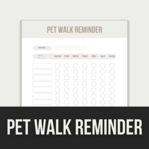 Pet Walk Reminder – Editable Canva Template with PLR Rights