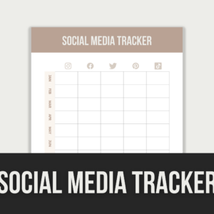 Social Media Tracker – Editable Canva Templates with PLR Rights