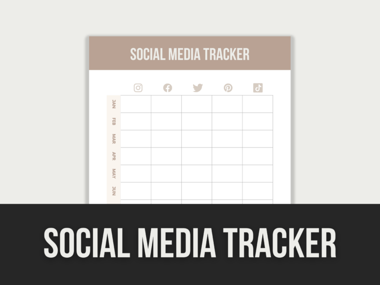 Social Media Tracker – Editable Canva Templates with PLR Rights