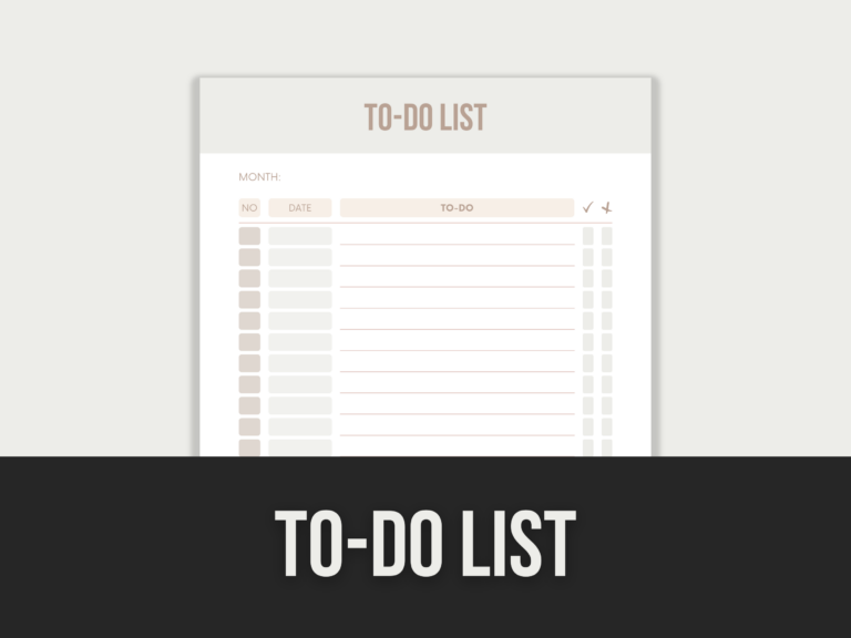 To-Do List – Editable Canva Template with PLR Rights