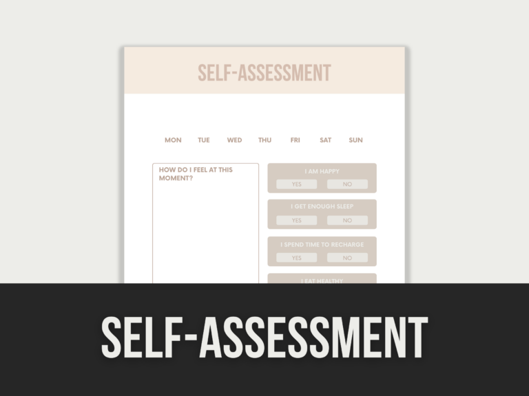 Self-Assessment – Editable Canva Template with PLR Rights
